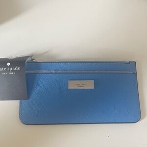 Kate Spade Sky Blue card holder with zip top
